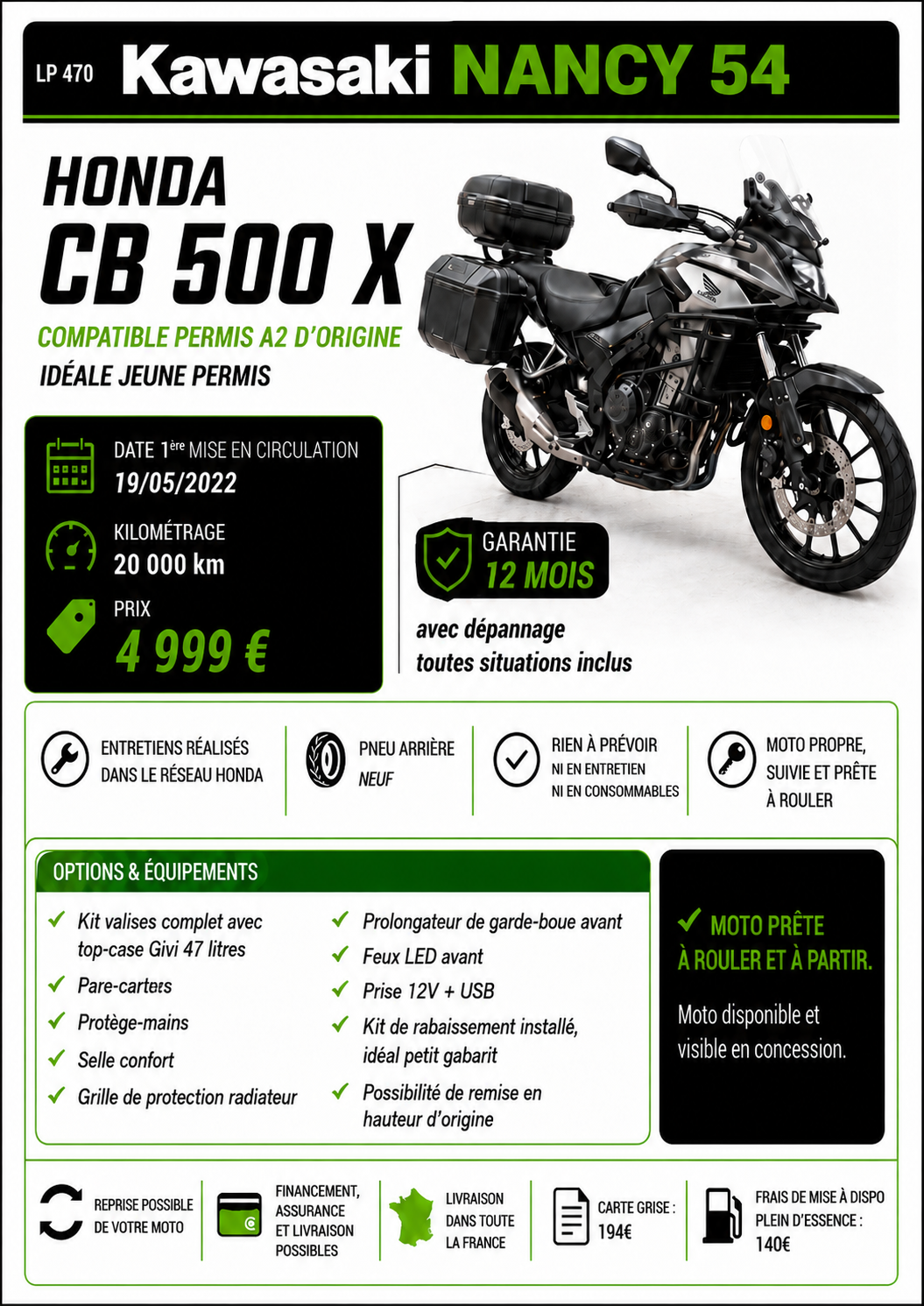 Honda CB500X Pack Grand Tourer
